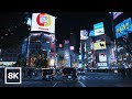 1-HOUR Night Drive in Shibuya, Tokyo / 8K 60fps / Gentle Car Sound