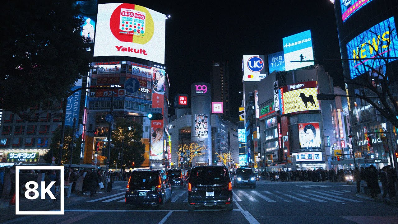 Shibuya | Drive begins | POV-поездка 8K