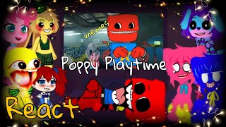 Poppy Playtime React to Poppy Playtime + Rainbow Friends Funny Animation Latest/Gacha