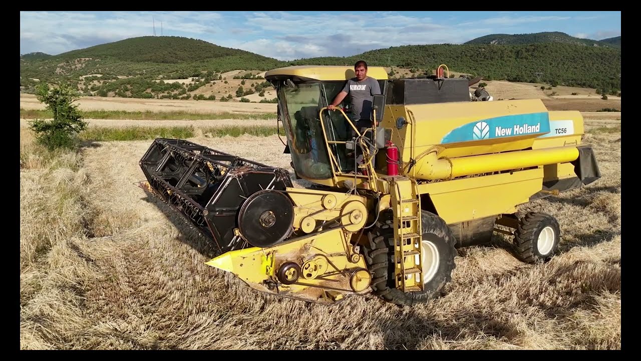 New holland TC56 biçerdöver ile arpa hasatı #newholland #biçerdöver#bcs #biçerbağlar #uzel