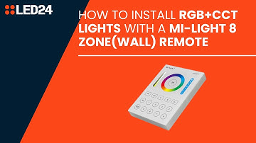 How to install RGB+CCT lights with a Mi-light 8 zone wall remote 3