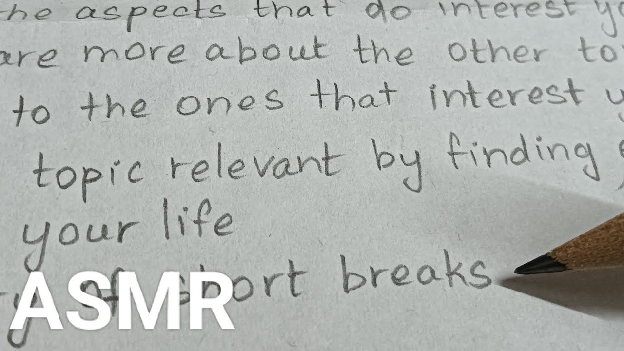 ASMR close up writing - YouTube
