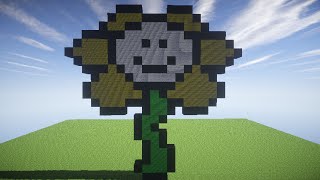 Minecraft - Undertale's FLOWEY Pixel Art! [Speedbuild]