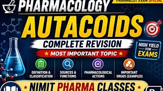 Autacoids Made Easy | GPAT, AIIMS, NORCET, CISF Pharmacist @CISF_official @pharmamcq
