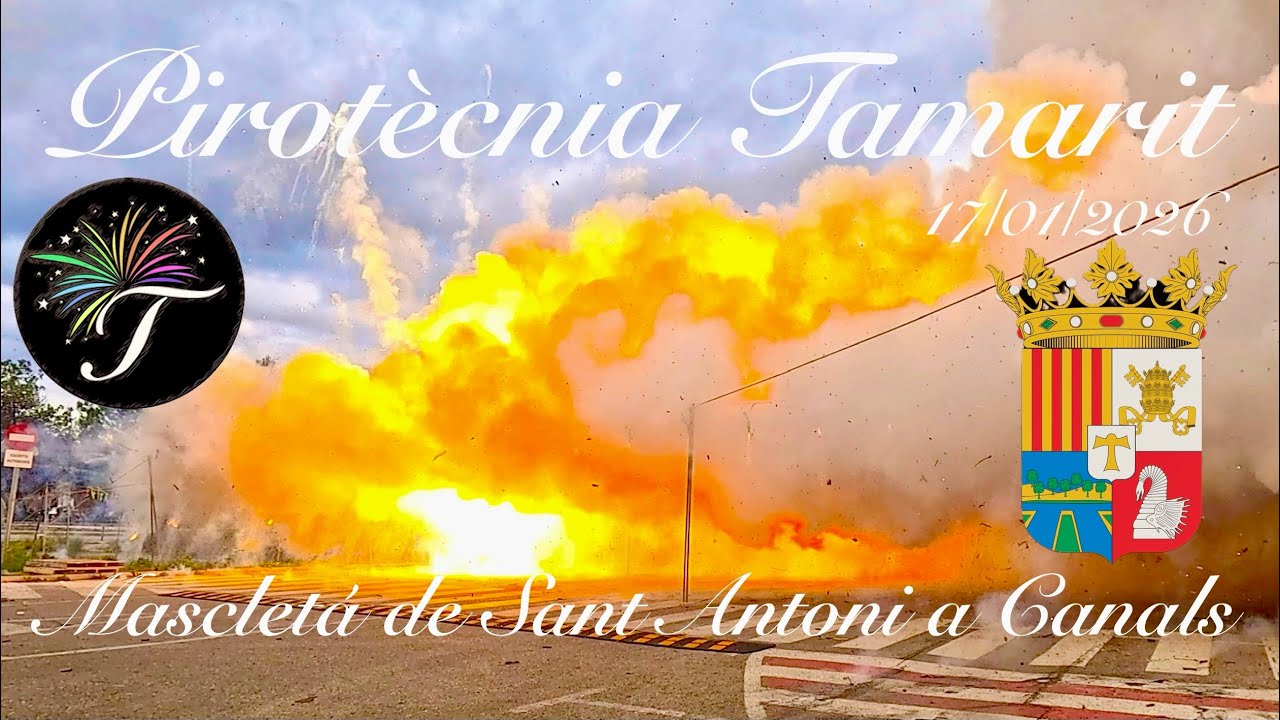 Mascletá de pirotècnia Tamarit a les festes de Sant Antoni a Canals el 17 de Gener 2026