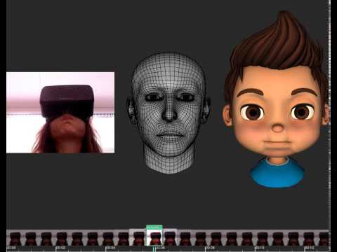 Faceshift lower face tracking with the Oculus DK2.