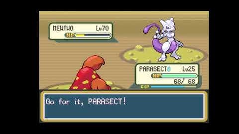 Pokemon FireRed: Catching Mewtwo in a Pokeball