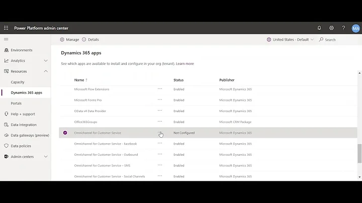 Install Omnichannel for Customer Service with new Admin center
