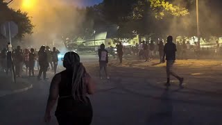Viewer video of chaotic scene Sunday night on Redgate Ave. in Norfolk