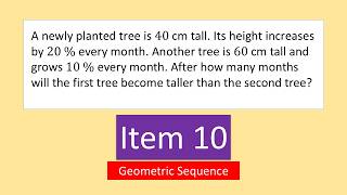 Geometric Sequence Item 10