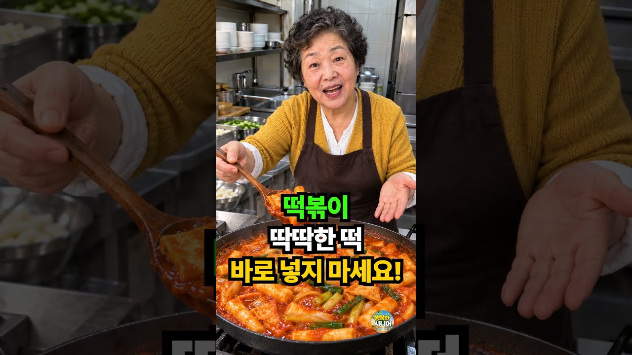 딱딱한 떡볶이 떡, 바로 넣지 마세요! 속까지 말랑 쫄깃하게 만드는 비법 레시피 숏폼 썸네일