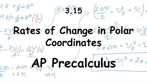 AP Precalculus - Rates of Change in Polar Coordinates - Passwater 3.15