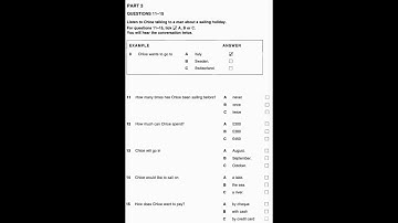 Listening A2, KET 2, Test 4, Part 3