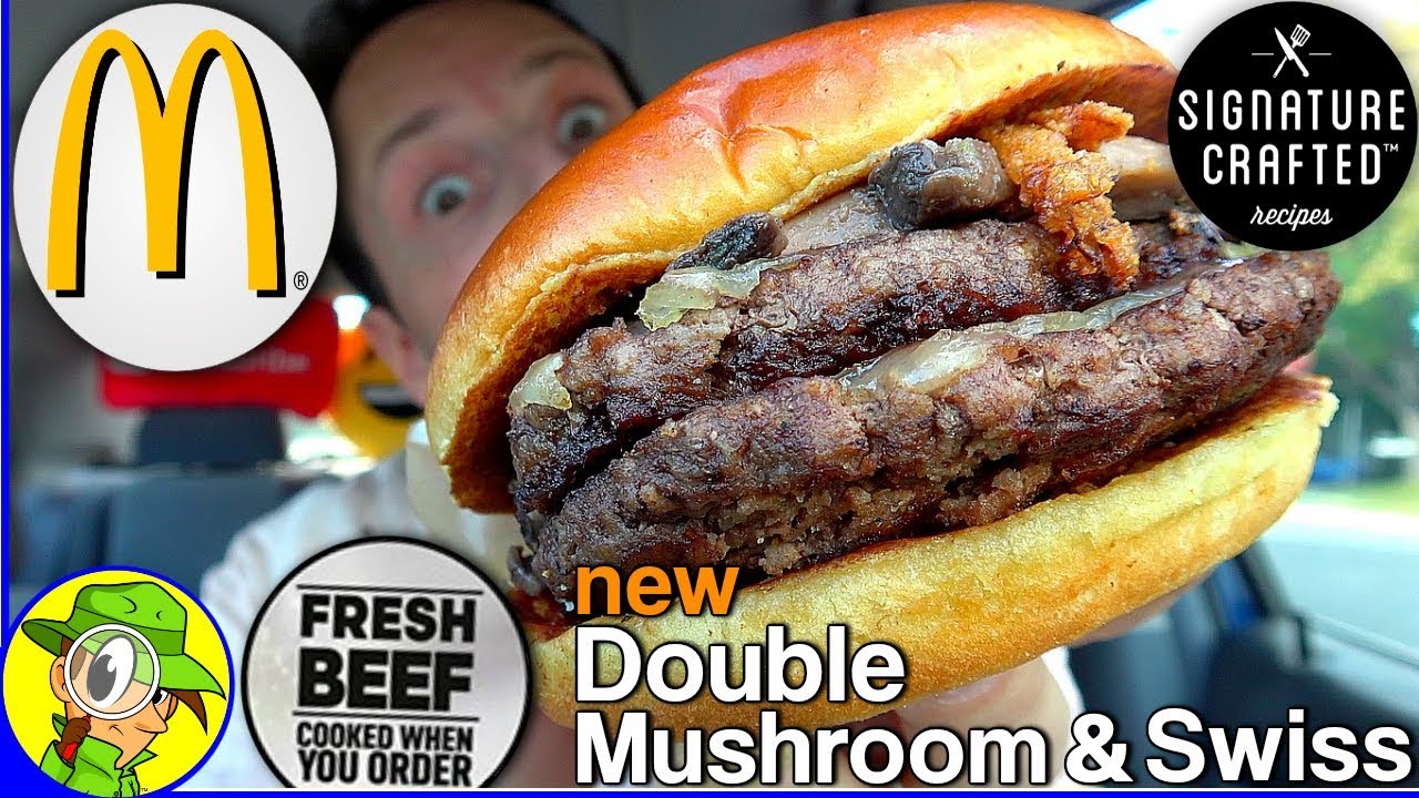 McDonald's® Double Mushroom & Swiss Burger Food Review! 🍄🧀🍔 YouTube