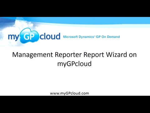 Management Reporter Report Wizard on myGPcloud