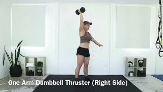 One Arm Dumbbell Thruster (Right Side)