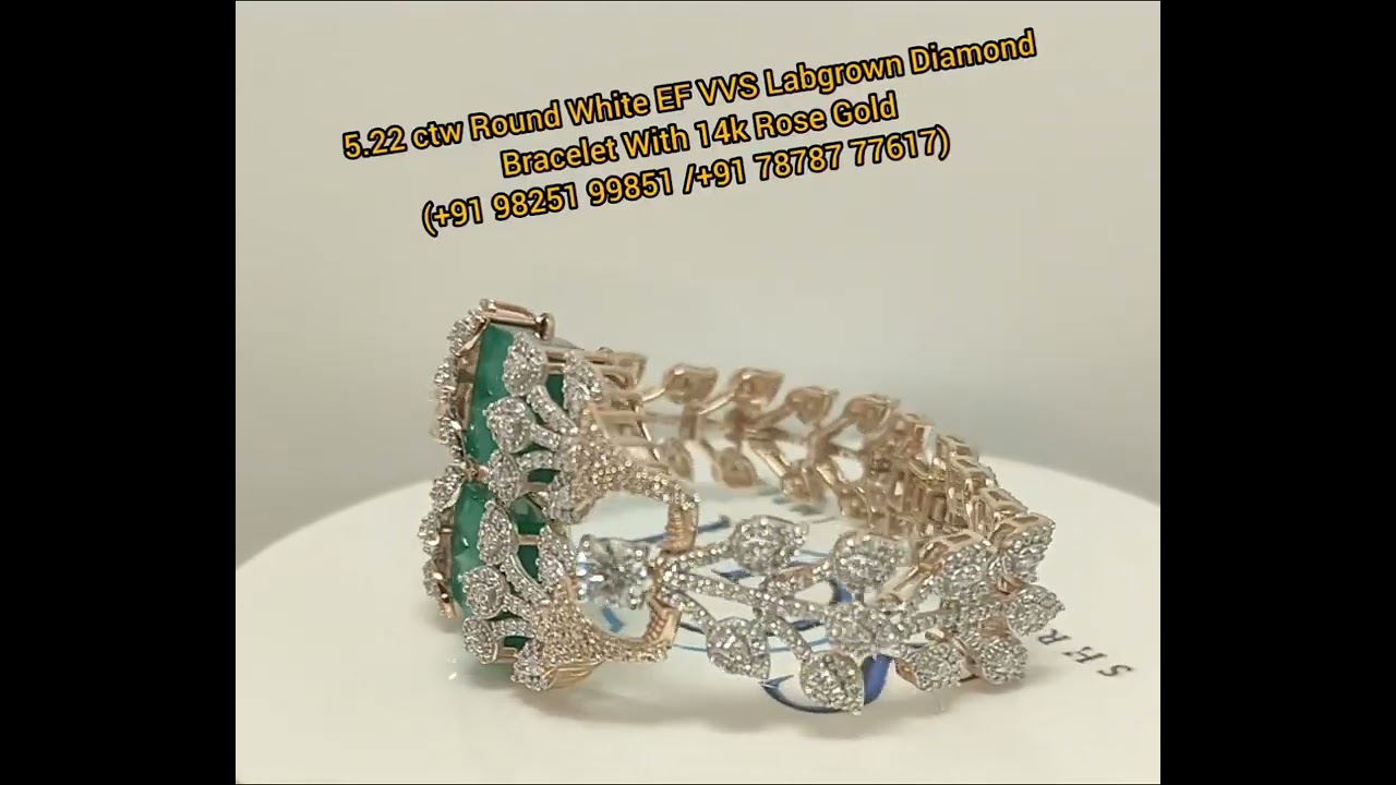 Floral Filigree Diamond Bracelet 14K White Gold