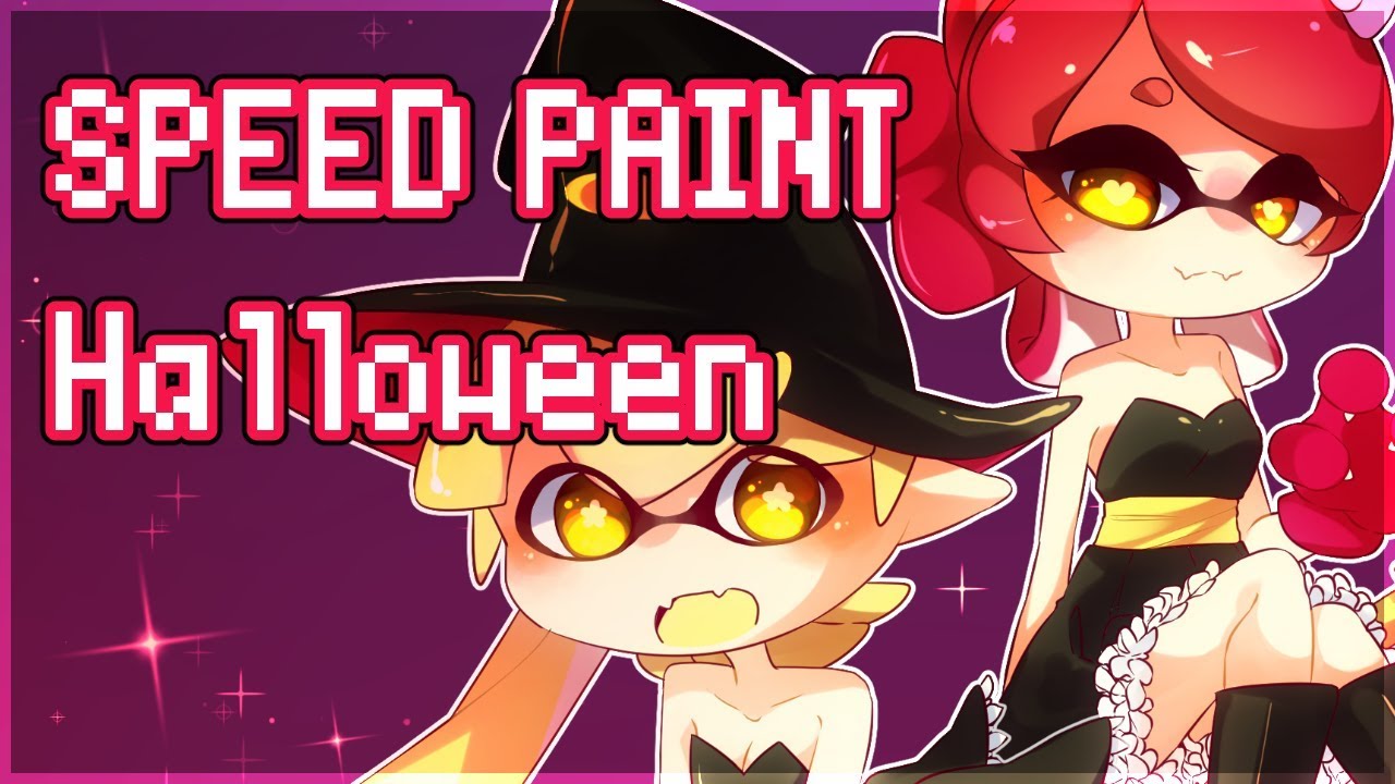 [splatoon] halloween speed paint YouTube