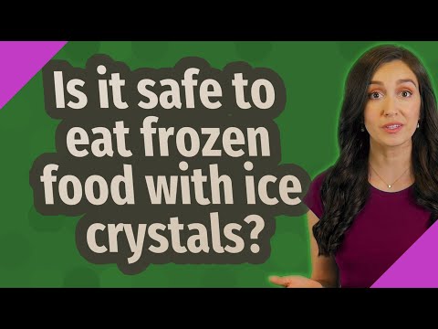 Is it safe to eat frozen food with ice crystals?