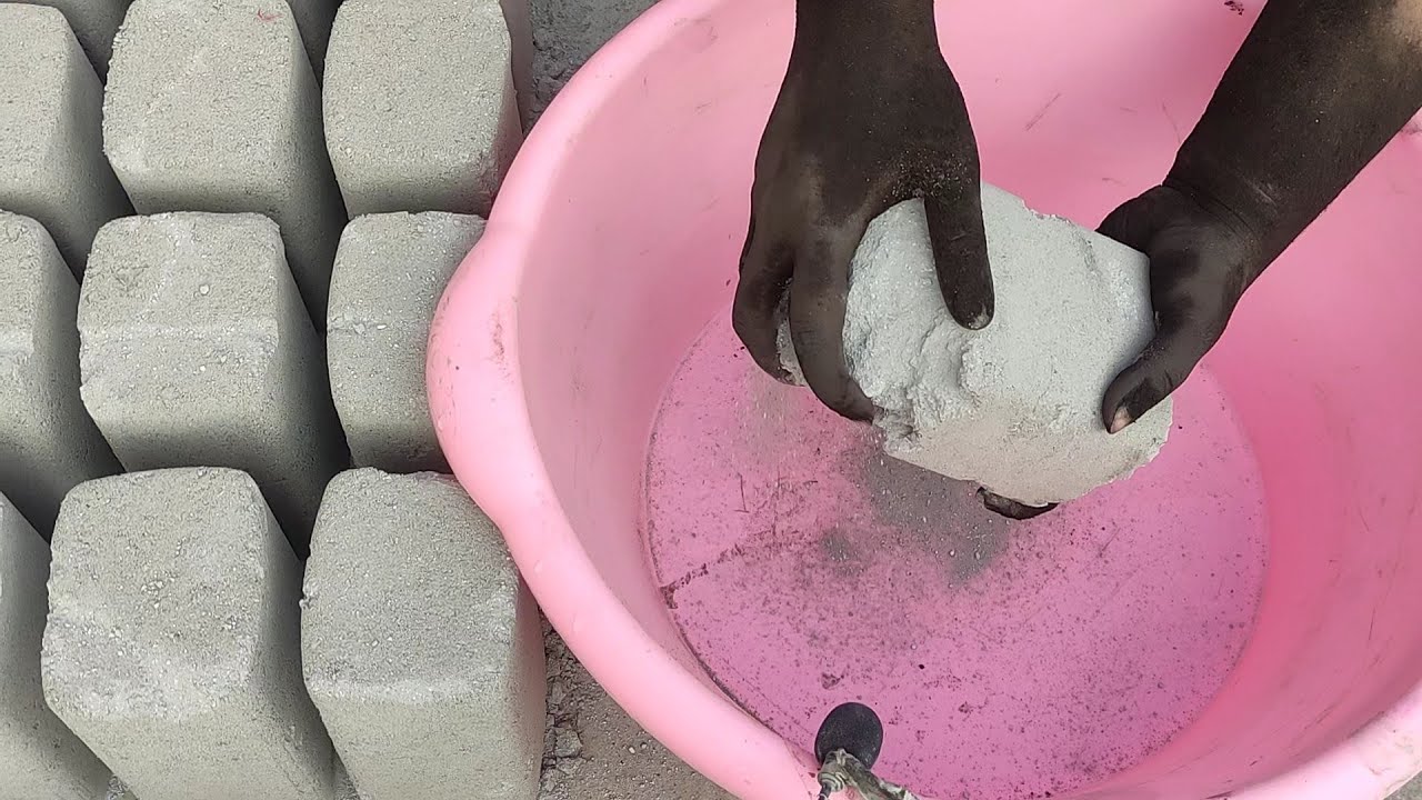 ASMR after along time/super soft dusty creamy reuse cement crumble dry