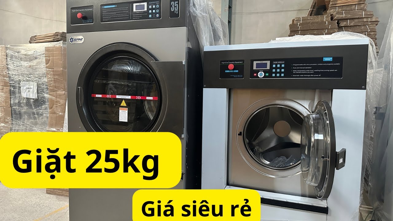 BÁO GIÁ MÁY GIẶT SẤY CÔNG NGHIỆP SPINZ 25KG MỚI NHẤT. MÁY GIẶT CÔNG ...
