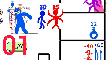 Stick Tower Battle: Hero War Gameplay Walkthrough part1 Level1to15 | Stick Tower Gameplay