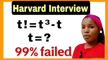 A Harvard University interview math question that 99% failed| solve for t