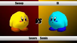 SBY Weekly #325 - $woop (Yellow Kirby) Vs. IX (Blue Kirby) - Smash 64 Losers Semis