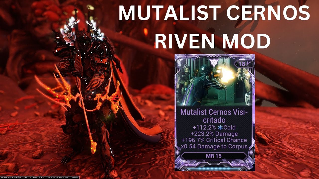 Warframe Mutalist Cernos Riven Mod Showcase