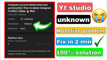 YouTube Monetization Unknown Problem | How To Fix Monetization Unknown Problem || Diljale 🔥 Bhai