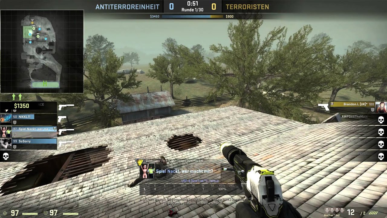CSGO Militia first Round, 5 Enemy´s, easy 5 Headshoot, easy ACE - YouTube