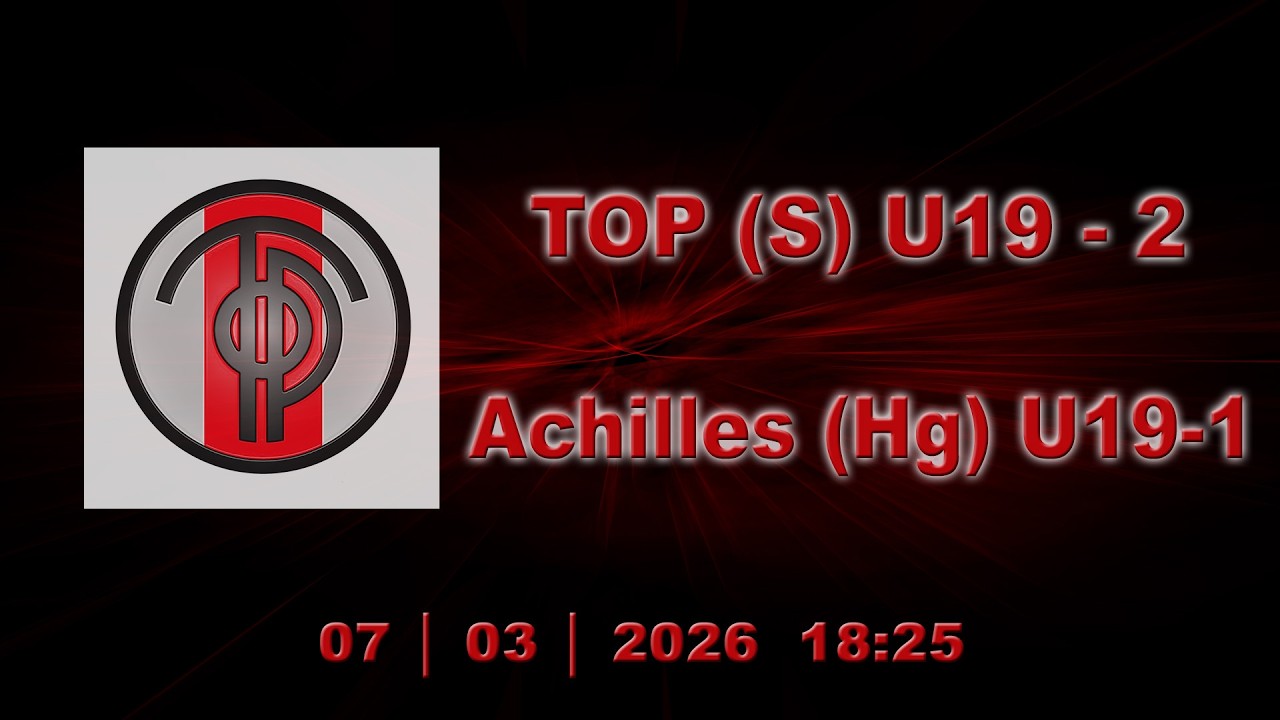 TOP (S) U19 - 2 - Achilles (Hg) U19-1 - Zaterdag 7 maart 2026 om 18:25