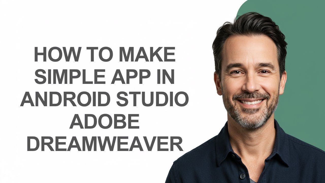 How to Make Simple App In Android Studio Adobe Dreamweaver - KevinHowTo ...