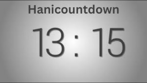 13 Minutes 15 seconds countdown Timer   Beep at the end   Simple Timer thirteen min fifteen sec