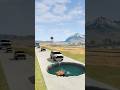 Cars &amp; toyota vs Giant Pit Bollards Crash #1 - BeamNG.Drive