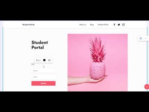 Student Portal with Bootstrap Mobirise Framework