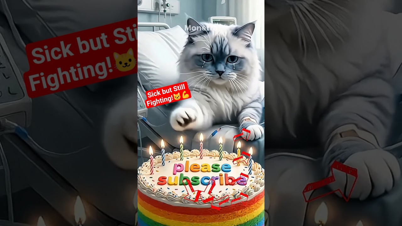 Sick Cat But Still Fighting🐱💪! ‎