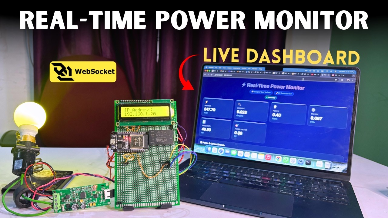 ESP32 Smart Energy Meter ⚡ PZEM-004T IoT Power Monitoring with Live ...