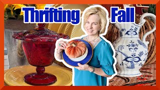 Charity Resale with Fall thrifting! MAM store reset with ruby glass, china, vintage + hidden gems!