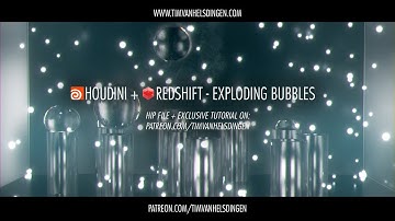 Houdini + Redshift - Exploding Bubbles (HIP file on patreon)
