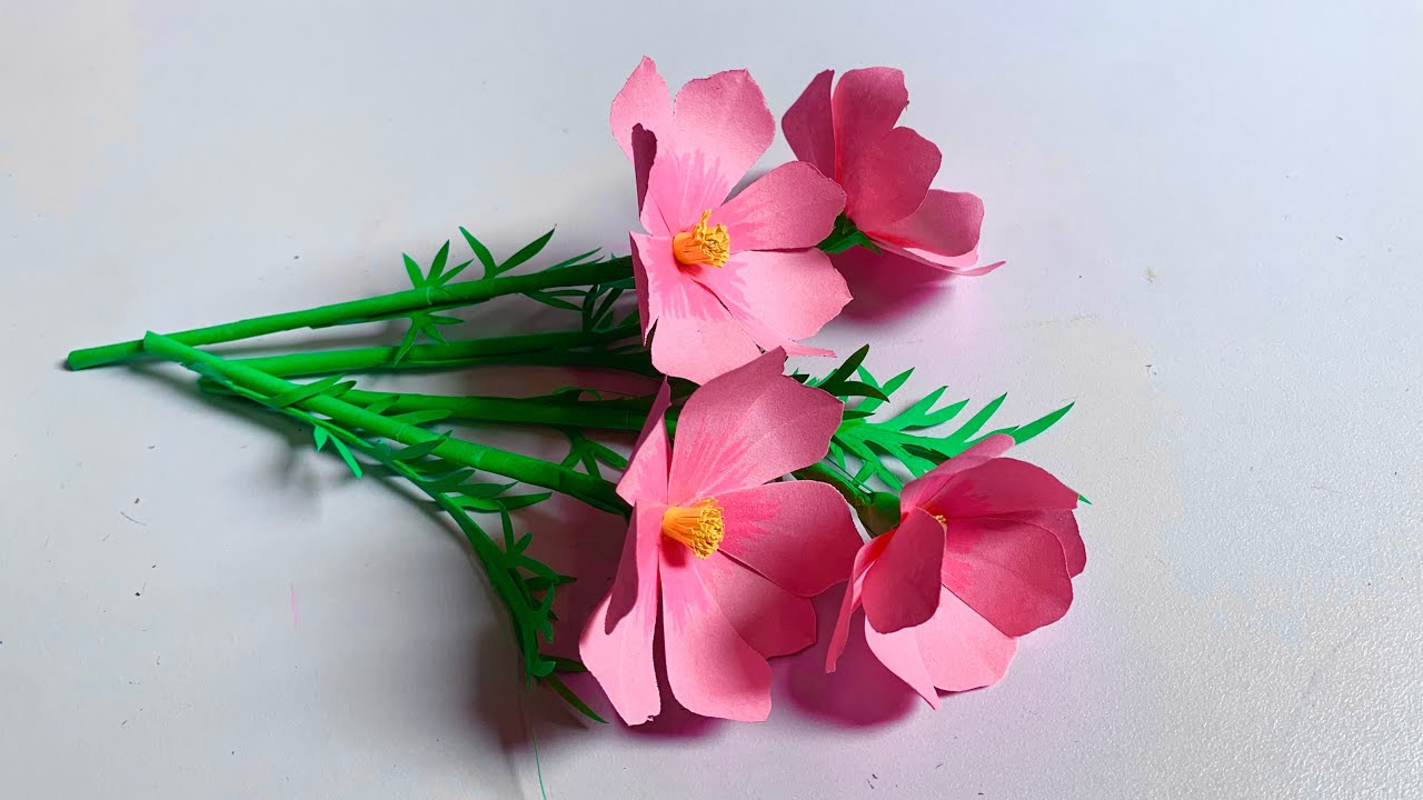 How To Make Cosmos Flower 🌸🌸 Paper Flower DIY