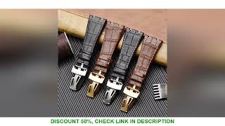 Top layer Genuine Leather watch Strap for AP Audemars 15400 15703 Royal Oak Offshore Series Male 26m
