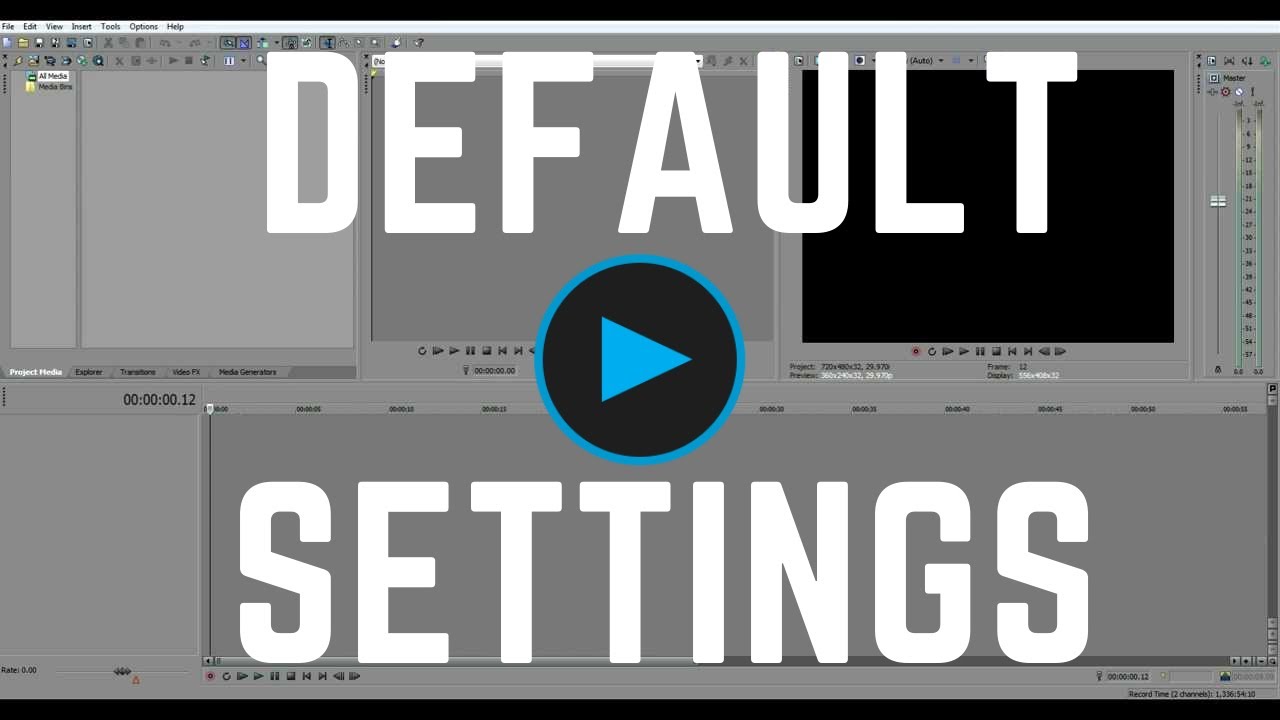 Sony Vegas Pro 14: How to restore Sony vegas's default settings - YouTube