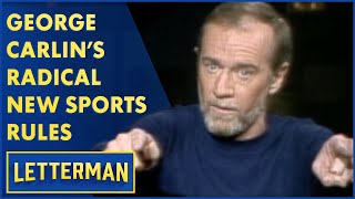 George Carlin Thinks Football Players Should Be Able To Use Knives | Letterman