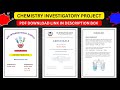 Chemistry Investigatory Project Class 12 | Electrochemical Cell Investigatory Project File | PDF
