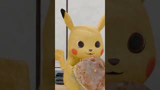 The Pokemon Pikachu is eating a sweet snack  #pikachu #shorts