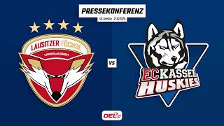 Pressekonferenz 49. Spieltag | Lausitzer Füchse - EC Kassel Huskies