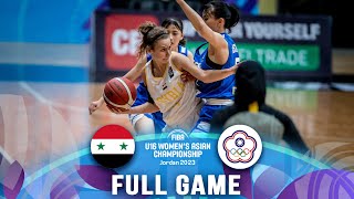 Syria v Chinese Taipei | Full Basketball Game | FIBA U16 Women's Asian Championship 2023