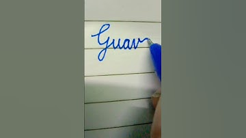 Guava in cursive handwriting #shorts #ashortaday