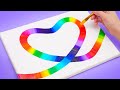 رسم منظر طبيعي سهل إطار قلب حيل فن رائعة